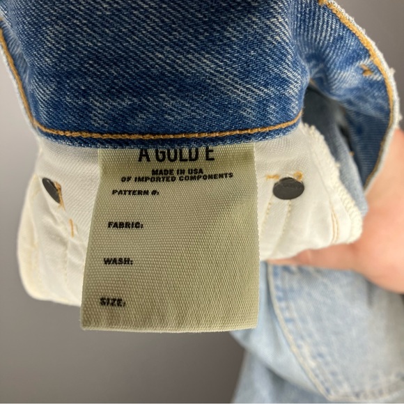 AGOLDE Light Wash Distressed Straight Leg Jeans 27 - Picture 4 of 4